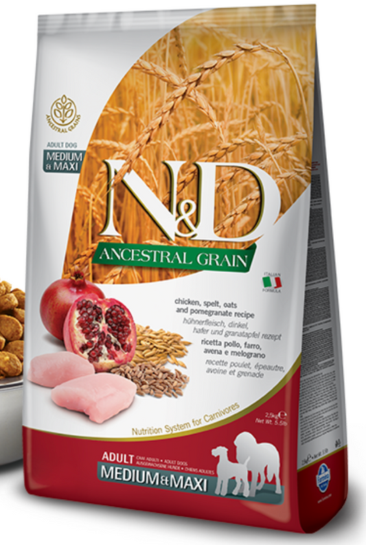 Farmin N&D Ancestral Grain Adult Dog Foods